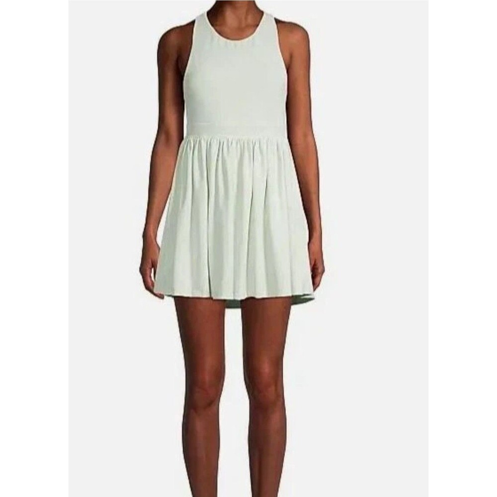 Marysia Active Mint Green Doris Cross Back Stretch Skort Dress XL SeerSucker Gym